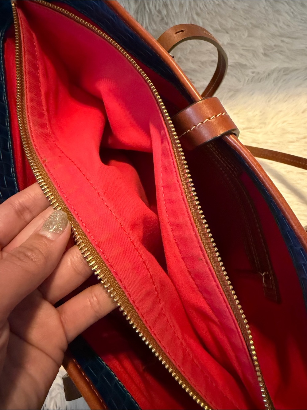 Dooney & Bourke Claremont Woven Dover Blue Tote - Picture 4 of 11